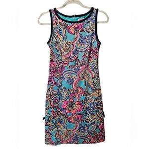 Lilly Pulitzer Francesca Dress Womans Extra small Aqua bait and switch summer